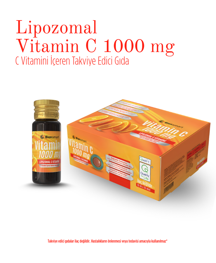 Lipozomal C Vitamini İçeren Takviye Edici Gıda 1000 mg